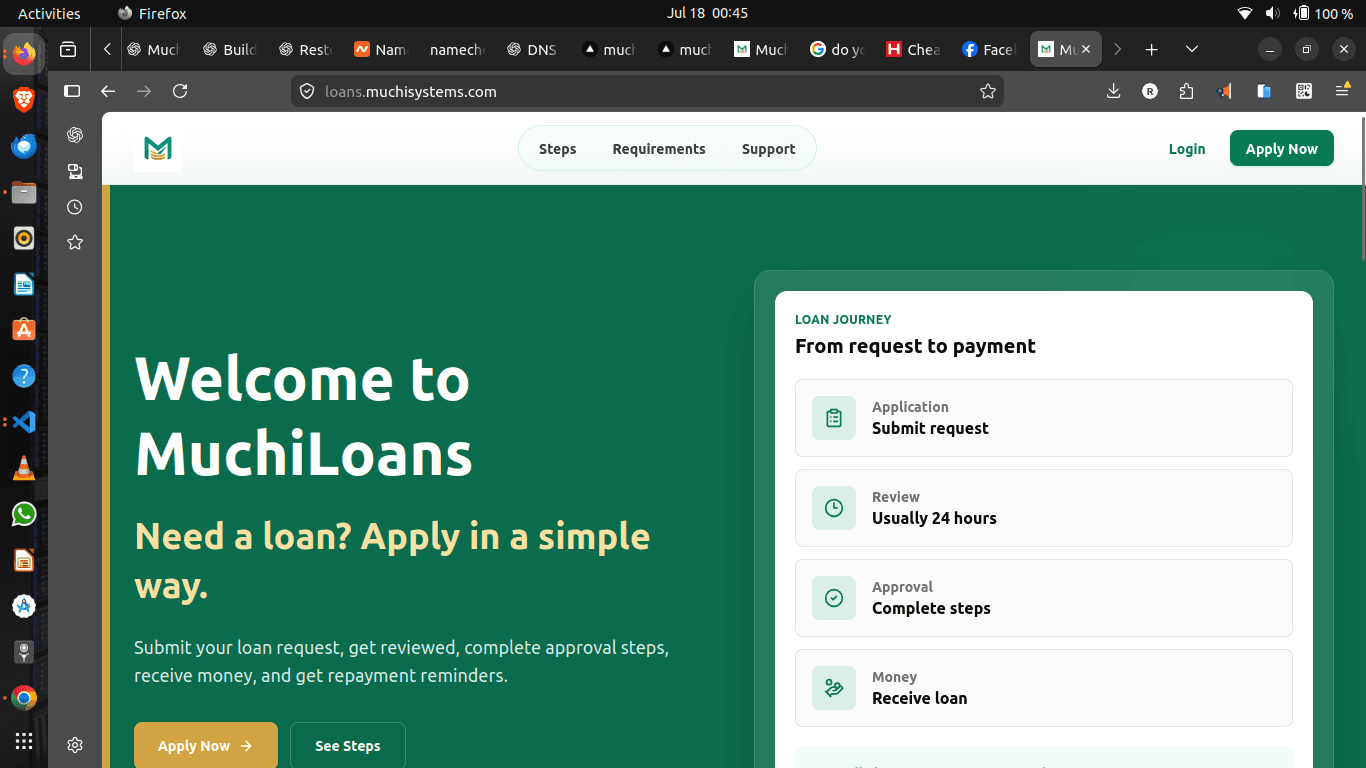 Muchi Loans borrowing website